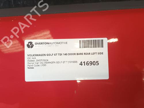 Left rear door VW GOLF VI (5K1) 1.6 MultiFuel | BP29664512C4