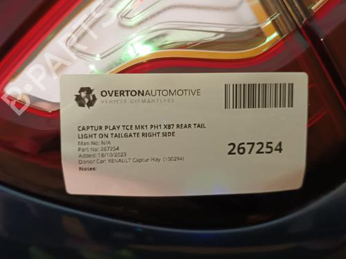 Right taillight RENAULT CAPTUR I (J5_, H5_) 0.9 TCe 90 | BP29652803C35