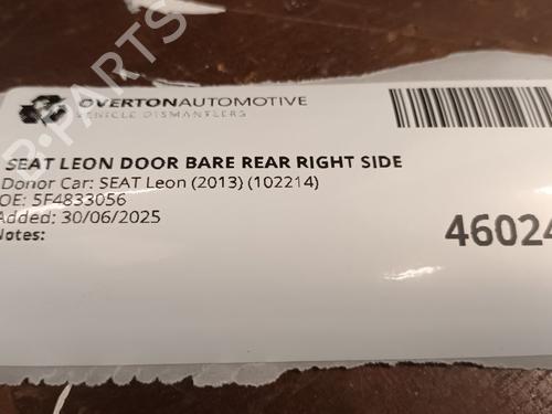 Right rear door SEAT LEON ST (5F8) 1.4 TSI | BP29681028C5 