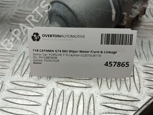 Front wiper motor PORSCHE 718 CAYMAN (982) 4.0 GT4 (982810, 982811) | BP29680026M29
