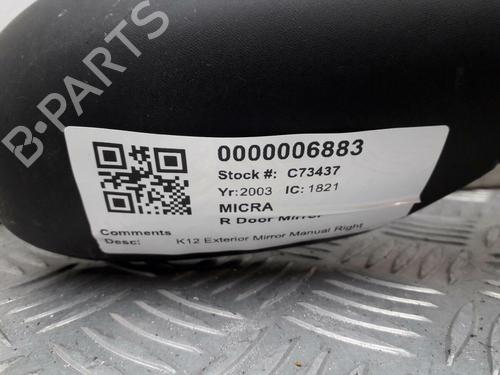 Right mirror NISSAN MICRA III (K12) 1.0 16V (K12) | BP29645612C27 