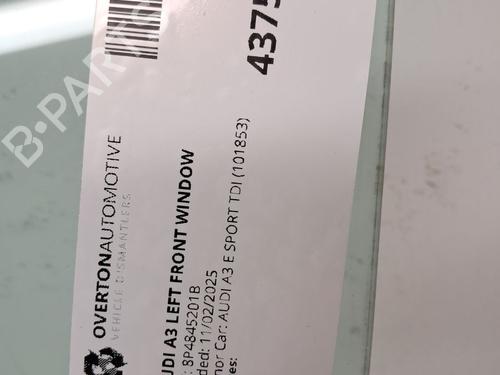 Front left door window AUDI A3 (8P1) 1.6 E-Power | BP29670906C18 