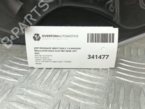 Rudehejsemekanisme venstre bagtil JEEP RENEGADE SUV (BU, B1, BV) 1.0 T-GDi | BP29656457C24