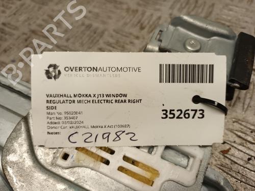 Rear right window mechanism VAUXHALL MOKKA / MOKKA X (J13) 1.4 | BP29657402C25