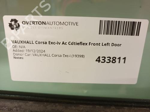 Left front door VAUXHALL CORSAVAN Mk III (D) Hatchback Van (S07) 1.3 CDTI | BP29669393C2 