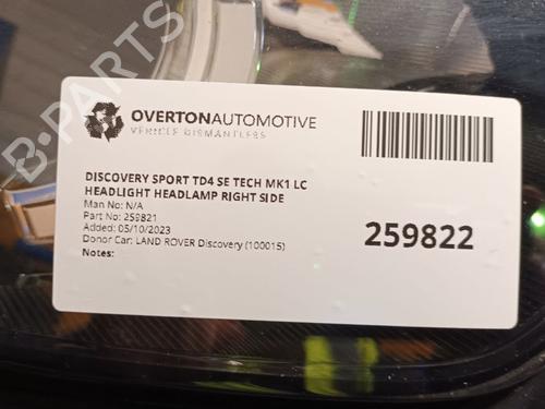 Right headlight LAND ROVER RANGE ROVER IV (L405) 4.4 SDV8 4x4 | BP29652251C29 