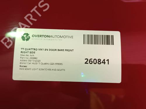 Right front door AUDI TT (8N3) 1.8 T quattro | BP29652313C3 