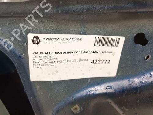 Left front door VAUXHALL CORSA Mk III (D) (S07) 1.4 (L08) | BP29665892C2 