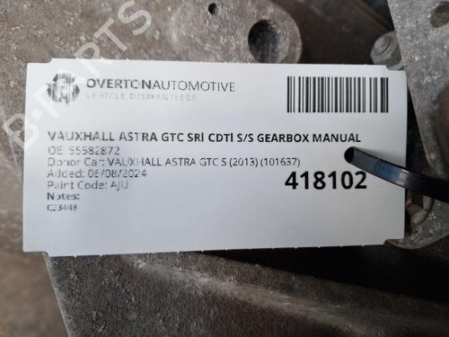 Girkasse VAUXHALL ASTRA Mk VI (J) GTC (P10) 2.0 CDTi | BP29664757M3 
