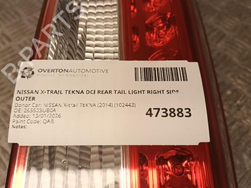Right taillight NISSAN NAVARA NP300 (D40) 2.5 dCi 4WD (D40TT, D40T, D40M, D40BB) | BP31606330C35 