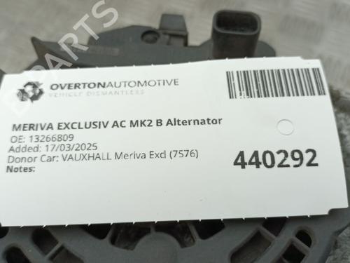 Generator VAUXHALL MERIVA Mk II (B) (S10) 1.4 | BP29672270M7 
