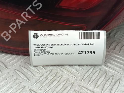 Right taillight VAUXHALL INSIGNIA Mk I (A) Hatchback (G09) 2.0 CDTI (68) | BP29665755C35