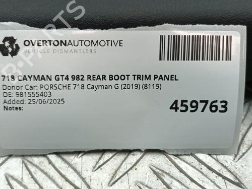 Boot lining PORSCHE 718 CAYMAN (982) 4.0 GT4 (982810, 982811) | BP29680856I3 