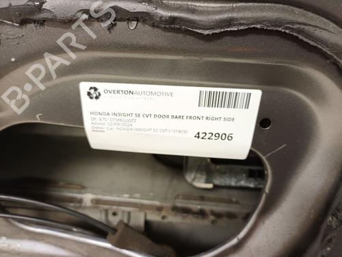 Right front door HONDA INSIGHT (ZE_) 1.3 IMA (ZE28, ZE2) | BP29665936C3