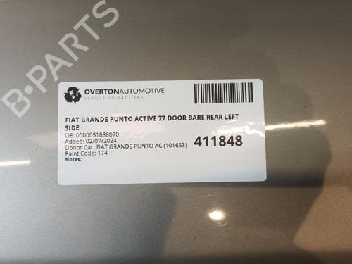 Left rear door FIAT GRANDE PUNTO (199_) 1.4 (199AXB11, 199AXB1A, 199BXB1A, 199AXL1A) | BP29663258C4 