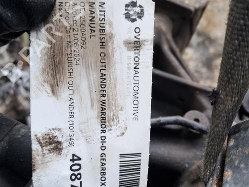 Gearbox MITSUBISHI OUTLANDER II (CW_W) 2.0 DI-D (CW8W) | BP29662625M3