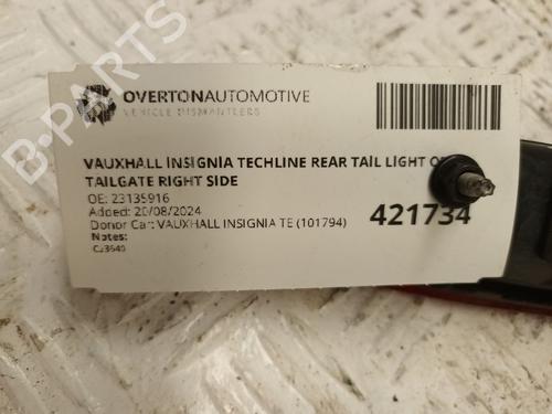 Right taillight VAUXHALL INSIGNIA Mk I (A) Hatchback (G09) 2.0 CDTI (68) | BP32355096C35 