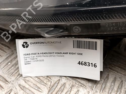 Right headlight FORD FIESTA VI (CB1, CCN) 1.6 Ti | BP29686121C29