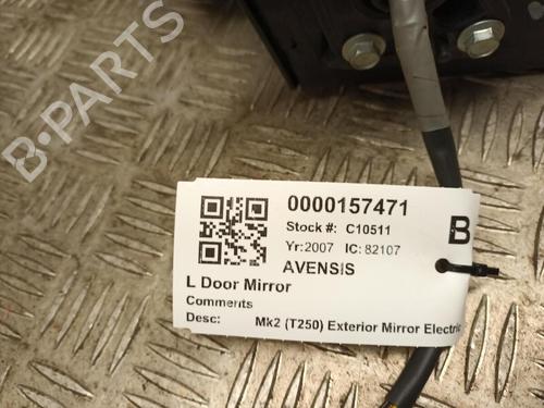 Left mirror TOYOTA AVENSIS Estate (_T25_) 1.8 VVT-i (ZZT251_, ZZT251R) | BP29649307C26 