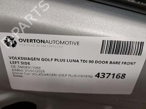 Left front door VW GOLF PLUS V (5M1, 521) 1.9 TDI | BP29670771C2