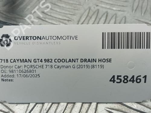 Pipe PORSCHE 718 CAYMAN (982) 4.0 GT4 (982810, 982811) | BP29680334M125 