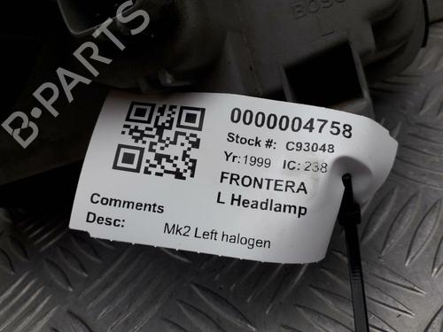 Left headlight VAUXHALL FRONTERA Mk II (B) (U99) 2.2 i | BP29645475C28