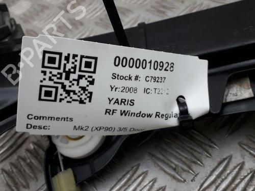 Front right window mechanism TOYOTA YARIS (_P9_) 1.0 VVT-i (KSP90_, KSP90R) | BP29646085C23