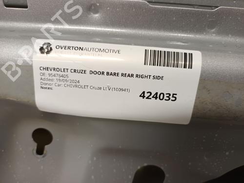 Right rear door CHEVROLET CRUZE Hatchback (J305) 2.0 CDI | BP29666241C5 