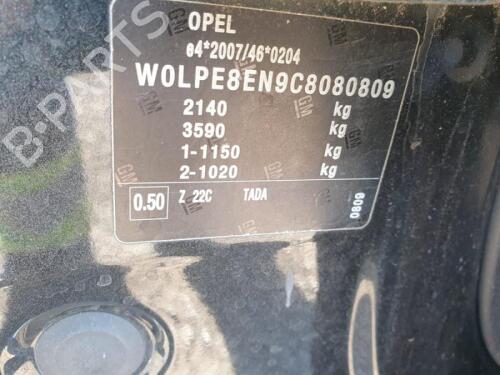 Rear center seatbelt VAUXHALL ASTRA Mk VI (J) Estate (P10) 2.0 CDTi | BP29649086I27 