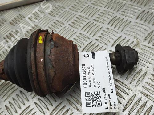 Left front driveshaft VOLVO V70 I (875, 876) 2.5 TDI | BP29648207M38 