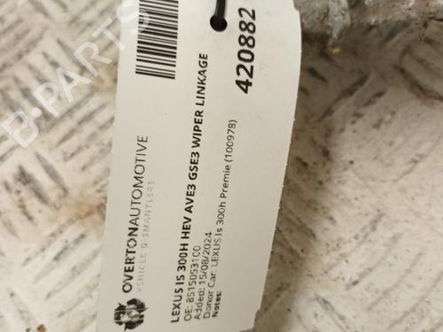 Front wipers mechanism LEXUS IS III (_E3_) 250 (GSE30_, GSE30R) | BP29665662C83