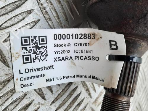 Drivaksel fortil venstre CITROËN XSARA PICASSO (N68) 1.6 | BP29648211M38