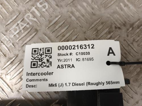 Intercooler VAUXHALL ASTRA Mk VI (J) Estate (P10) 1.7 CDTi | BP29650743M30