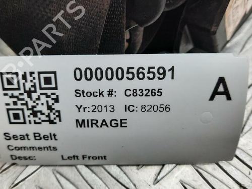 Front left seatbelt MITSUBISHI MIRAGE / SPACE STAR VI Hatchback (A0_A) 1.2 (A03A) | BP29647187I26 