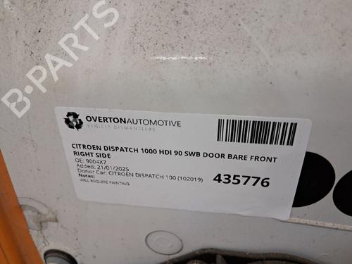 Right front door CITROËN JUMPY II Van 1.6 HDi 90 16V | BP29670243C3 