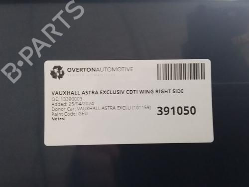 Right front fenders VAUXHALL ASTRA Mk VI (J) (P10) 1.7 CDTi | BP29660551C42 