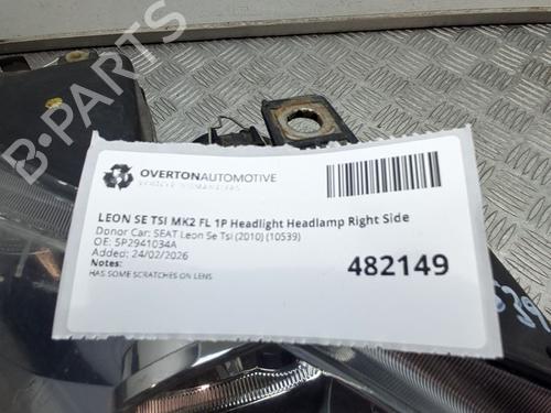 Right headlight SEAT LEON (1P1) 1.2 TSI | BP32458626C29