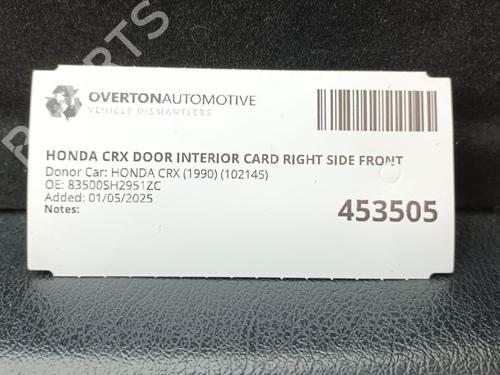 Front right panel HONDA CRX II (ED, EE) 1.6 i 16V (ED9) | BP29678734C59 