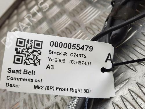 Front right seatbelt AUDI A3 Convertible (8P7) 2.0 TDI | BP29647139I25