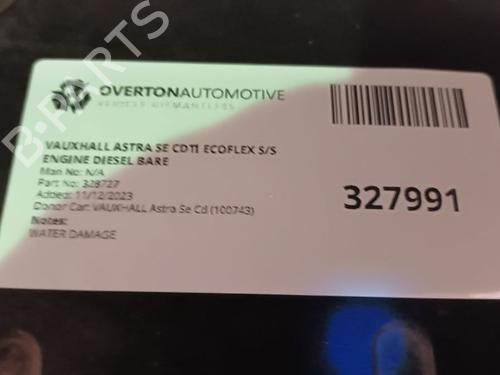 Engine VAUXHALL ASTRA Mk VI (J) Estate (P10) 1.7 CDTi | BP29655052M1