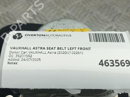 Front left seatbelt VAUXHALL ASTRA Mk VII (K) (B16) 1.0 | BP29683155I26