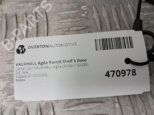 Rear parcel shelf VAUXHALL AGILA Mk I (A) (H00) 1.0 12V | BP30117973C85 