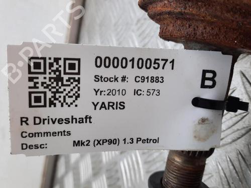 Right front driveshaft TOYOTA YARIS (_P9_) 1.33 VVT-i (NSP90_, NSP90R) | BP29648165M39 
