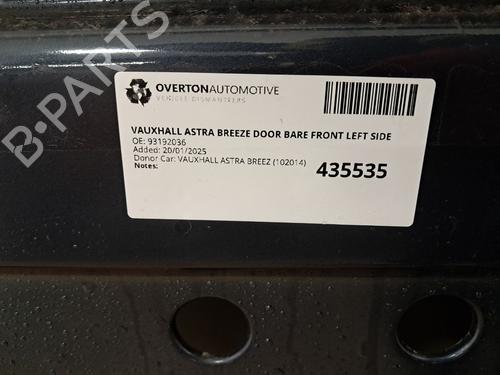Left front door VAUXHALL ASTRA Mk V (H) (A04) 1.4 (L48) | BP29670120C2 