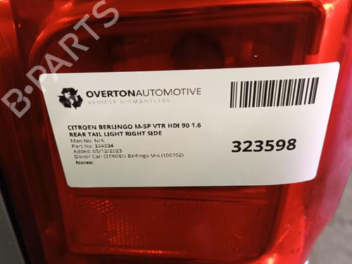 Lampa tylna prawa CITROËN BERLINGO MULTISPACE (B9) 1.6 HDi 90 | BP29654731C35