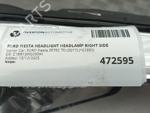 Right headlight FORD FIESTA VI (CB1, CCN) 1.5 TDCi | BP31912354C29 