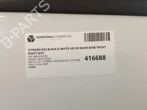 Right front door CITROËN DS3 (SA_) 1.6 VTi 120 | BP29664393C3