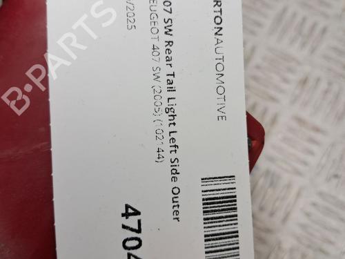 Venstre Baklys PEUGEOT 407 SW (6E_, 6D_) 2.0 HDi 135 | BP29987146C34
