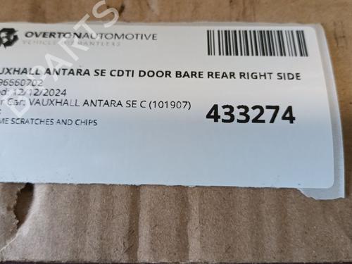 Dør høyre bak VAUXHALL ANTARA A (L07) 2.0 CDTI 4x4 | BP28630300C5