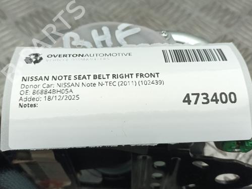 Front right seatbelt NISSAN NOTE (E11, NE11) 1.4 | BP31055891I25